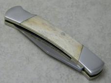 Clark Cut (Parker) Salem, IND Persimmon Festival Bone Lockback Knife 