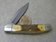 Boker Solingen Germany Stainless Tree Brand Stag Linerlock Copperhead Knife 