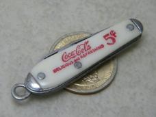 Colonial Prov. RI USA Coca-Cola Delicious and Refreshing Advertising Watch Fob Knife