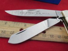 Fightin Bull By Wendell Carson Mammoth Ivory Classic Trapper Pattern # 2625