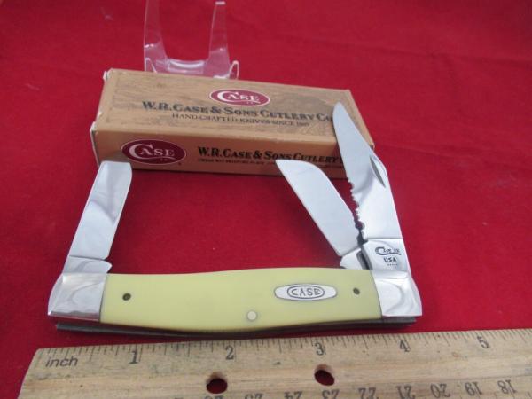 Case XX 1995 Yellow Handle Large Stockman Half Serration Pattern # 3375 SS