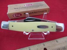 Case XX 1995 Yellow Handle Large Stockman Half Serration Pattern # 3375 SS