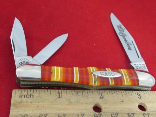W.R. Case & Sons Classic 1993 Split Back Whittler Candy Stripe Celluloid Pattern # 73083
