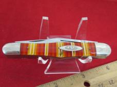 W.R. Case & Sons Classic 1993 Split Back Whittler Candy Stripe Celluloid Pattern # 73083