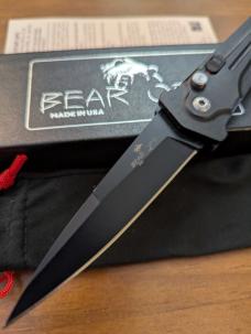 Bear OPS Bear Ops Bold Action III Small Automatic Knife (3.5" Black) AC-300-AIBK-B