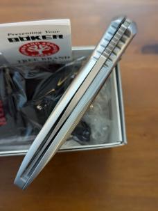 Boker Speed Lock 3000, Automatic Knife, wood grain Inserts, 3-3/8 Plain Matte Finish Blade- Model-
