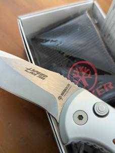 Boker Speed Lock 3000, Automatic Knife, wood grain Inserts, 3-3/8 Plain Matte Finish Blade- Model-