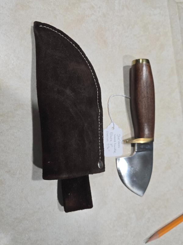 Sheldon Jones Custom Fixed Blade Knife with Sheath – Trained Under Bill Moran