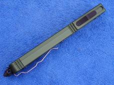 New 10.5" Dagger Blade OTF T6-6061 Army Green handles with carbon fiber insert 