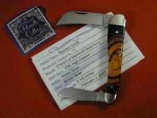 Titusville Cutlery Cross Cut Mammoth Ivory Rooster Comb Farmer Knife Super Rare 1 of 10 COA USA Made