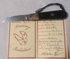 Vincenzo Balistreri Fancy Jack..3.75..Buffalo Horn & Mokume bolsters and bead....filework..coa/slip