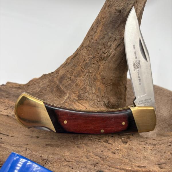 John Primble Large Folding Hunter Knife JP30 0100BWL Brown Wood Lockback (522) John Primble Large Folding Hunter Knife JP30 0100BWL Brown Wood Lockback (522)