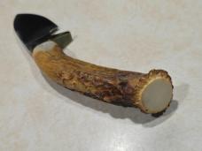 Sheldon Jones Custom Fixed Blade Knife – Crown Stag– Trained Under Bill Moran