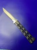 Bear and Son USA Butterfly 4" Blade/ Silvervein Scales 