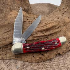 Vintage HEN & ROOSTER Millenium 232-BS Red Bone Copperhead Pocket Knife (116)