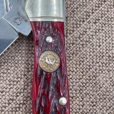 Vintage HEN & ROOSTER Millenium 232-BS Red Bone Copperhead Pocket Knife (116)