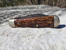 Crucible Knife Co - New York - 1926-1929 #30 Pattern Jack Knife - Jigged Bone - Rare Maker