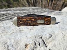 Crucible Knife Co - New York - 1926-1929 #30 Pattern Jack Knife - Jigged Bone - Rare Maker