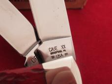Case XX 1991Missing Dot Dark Red Bone Trapper Pattern #DR 6254 SS