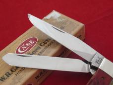 Case XX 1991Missing Dot Dark Red Bone Trapper Pattern #DR 6254 SS