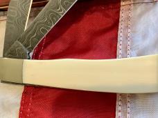Bear & Son Custom 2 Blade Trapper w/ Ivory Handles & Damascus Blades -NOS