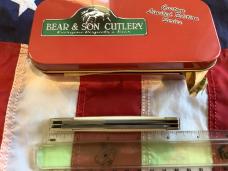 Bear & Son Custom 2 Blade Trapper w/ Ivory Handles & Damascus Blades -NOS