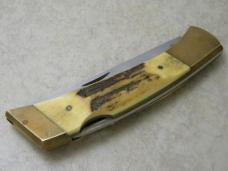 Gerber Portland OR USA Stag Folding Sportsman Lockback Knife in Pouch