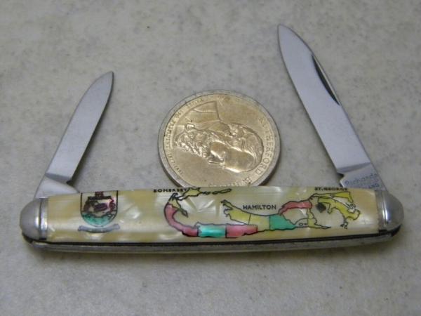 Richards Sheffield England Map of "Bermuda" Pen Knife Richards Sheffield England Map of "Bermuda" Pen Knife
