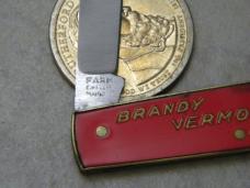 Made in Italy Red "Brandy Vermouth Liqueurs" Pen Knife
