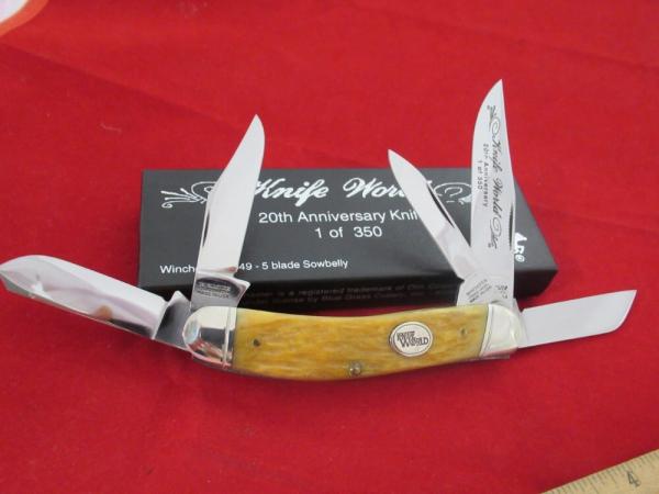 Winchester 1997 5 Blade Honey Bone Sowbelly 1 of 350 Pattern # 5949