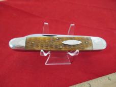 Winchester Case Classic 1990  Green Bone Anglo Saxon Half Whittler Pattern # 62091