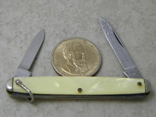 Kent Stainless Etched Diamond Tested Stainless Steel Pen Knife c. 1931-55 Kent Stainless Etched Diamond Tested Stainless Steel Pen Knife c. 1931-55