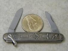 Colonial Prov. RI USA Metal Masonic Knife