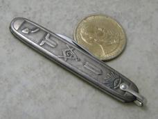 Colonial Prov. RI USA Metal Masonic Knife