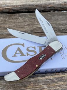 CASE XX ** FPR 2025 DARK RED BURLAP MICARTA LARGE FOLDING HUNTER