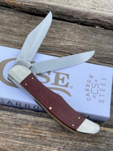 CASE XX ** FPR 2025 DARK RED BURLAP MICARTA LARGE FOLDING HUNTER