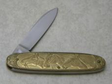 Parker Brothers Brass Horse/Dog Figural Knife
