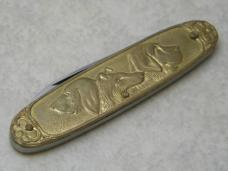 Parker Brothers Brass Horse/Dog Figural Knife