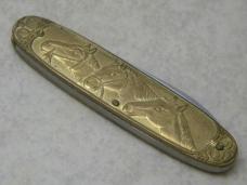 Parker Brothers Brass Horse/Dog Figural Knife
