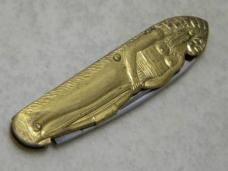 Brass Indian Chief Figural Knife