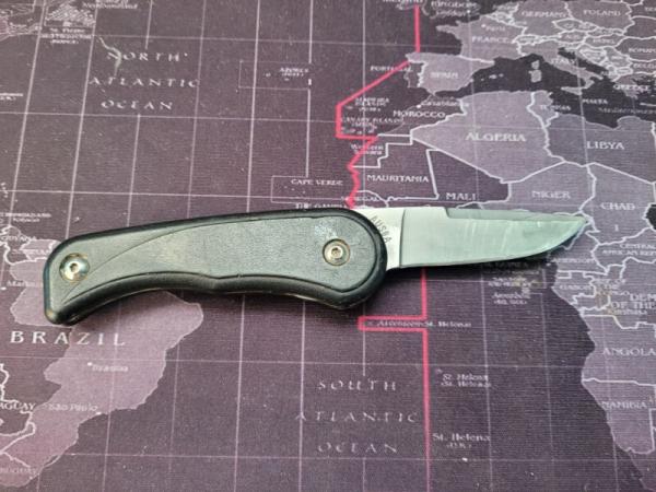 Meyerco Blackie Collins Strut'N'Cut Plain Edge Locking Assisted Pocketknife