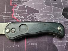 Meyerco Blackie Collins Strut'N'Cut Plain Edge Locking Assisted Pocketknife