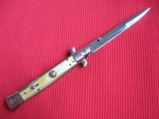 Vintage WANDY Stamped 1950's Picklock 9" Italian STILETTO Horn Switchblade Knife.