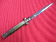Vintage WANDY Stamped 1950's Picklock 9" Italian STILETTO Horn Switchblade Knife.