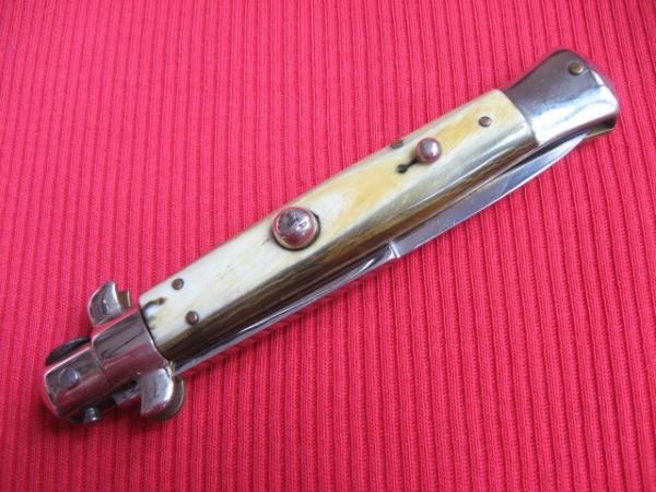 Vintage WANDY Stamped 1950's Picklock 9" Italian STILETTO Horn Switchblade Knife.