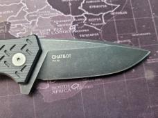 Black blade Blade Handle Steel Will Chatbot Liner Lock folding knife D2 flipper