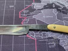 Vintage ERN 38 Straight Razor Germany Yellow