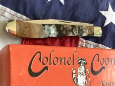 Colonel Coon (by Queen) Slimline Trapper Pocket Knife w/ Nice Prater? Synthetic Handles -NOS