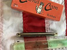 Colonel Coon (by Queen) Slimline Trapper Pocket Knife w/ Nice Prater? Synthetic Handles -NOS