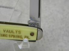 Hammer Brand USA "Graffius Burial Vaults" Two Blade Folding Knife 